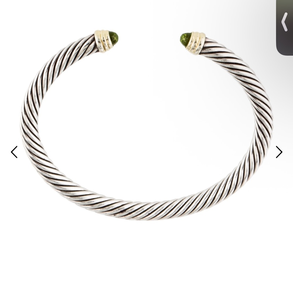 David Yurman Authentic Sterling silver and 14K yellow gold  Cable Classics